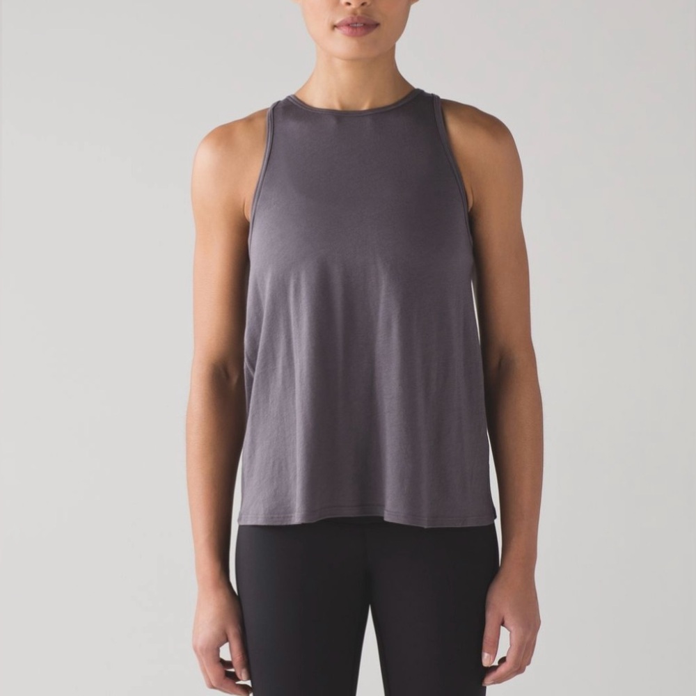 🍋 Lululemon “Get Low Scoop Tank” 🍋 EUC ⭐️LIKE NEW⭐️ {Sz: 6} 💜purplish gray🩶 - Picture 2 of 16